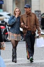 LILY-ROSE DEPP and Yassine Stein Out in Paris 10/11/2021