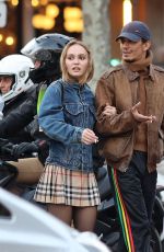 LILY-ROSE DEPP and Yassine Stein Out in Paris 10/11/2021