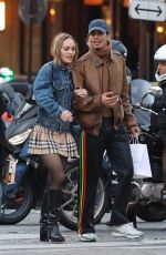 LILY-ROSE DEPP and Yassine Stein Out in Paris 10/11/2021