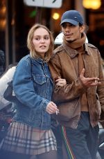 LILY-ROSE DEPP and Yassine Stein Out in Paris 10/11/2021