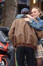 LILY-ROSE DEPP and Yassine Stein Out in Paris 10/11/2021