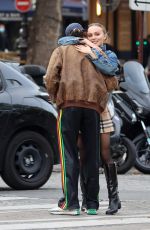 LILY-ROSE DEPP and Yassine Stein Out in Paris 10/11/2021