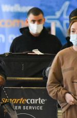 LINDSAY LOHAN and Bader Shammas at JFK Airport in New York 10/29/2021