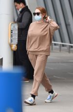 LINDSAY LOHAN and Bader Shammas at JFK Airport in New York 10/29/2021