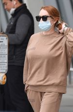 LINDSAY LOHAN and Bader Shammas at JFK Airport in New York 10/29/2021