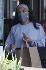 LORI HARVEY Shopping at Erewhon Market in West Hollywood 10/21/2021