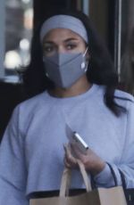 LORI HARVEY Shopping at Erewhon Market in West Hollywood 10/21/2021