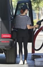 LUCY HALE at a Gas Station in Studio City 10/17/2021