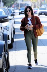 LUCY HALE Heading to a Gym in Los Angeles 10/14/2021