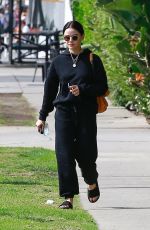 LUCY HALE Leaves a Nail Salon in Studio City 10/23/2021