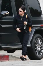LUCY HALE Leaves a Nail Salon in Studio City 10/23/2021