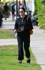 LUCY HALE Leaves a Nail Salon in Studio City 10/23/2021