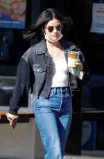 LUCY HALE Out for Coffee in Studio City 10/28/2021