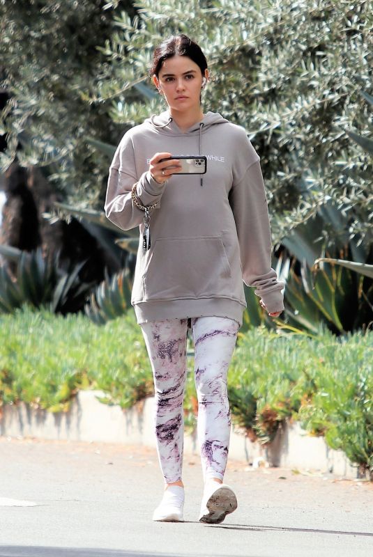 LUCY HALE Out Hiking in Studio City 10/18/2021