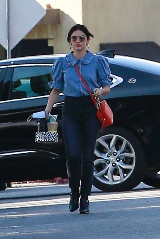 LUCY HALE Out in Los Angeles 10/24/2021