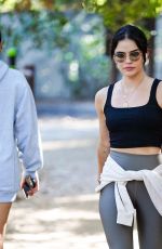 LUCY HALE Out with Her Dog in Los Angeles 10/19/2021