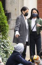 LUCY LIU Out with a Friend in New York 10/23/2021