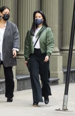LUCY LIU Out with a Friend in New York 10/23/2021