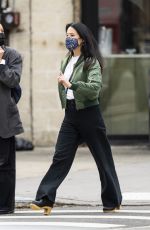 LUCY LIU Out with a Friend in New York 10/23/2021