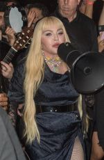 MADONNA Performs at Midnight Show at Red Rooster in New York 10/09/2021