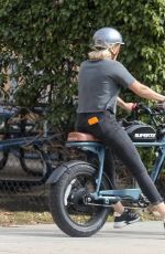 MALIN AKERMAN Out Riding Her Super 73 Electric Bike in Los Feliz 10/05/2021