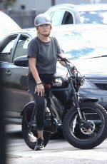 MALIN AKERMAN Out Riding Her Super 73 Electric Bike in Los Feliz 10/05/2021