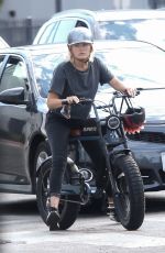 MALIN AKERMAN Out Riding Her Super 73 Electric Bike in Los Feliz 10/05/2021
