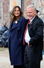 MARISKA HARGITAY on the Set of Law and Order: Special Victims Unit in Brooklyn 10/13/2021