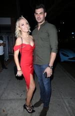 MARY FITZGERALD and Romain Bonnet Night Out in Santa Monica 10/08/2021