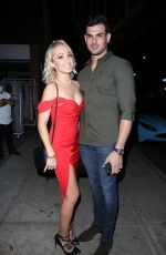 MARY FITZGERALD and Romain Bonnet Night Out in Santa Monica 10/08/2021