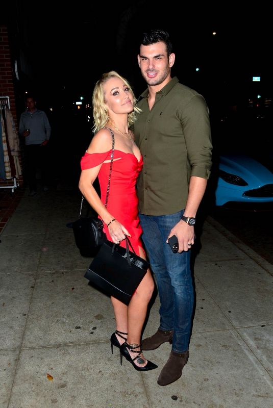MARY FITZGERALD and Romain Bonnet Night Out in Santa Monica 10/08/2021