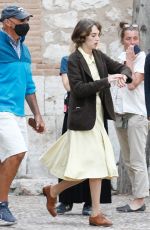 MAYA HAWKE on the Set of Asteroid City in Madrid 10/04/2021