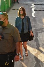 MELISSA BENOIST Leaves Jimmy Kimmel Live 10/05/2021