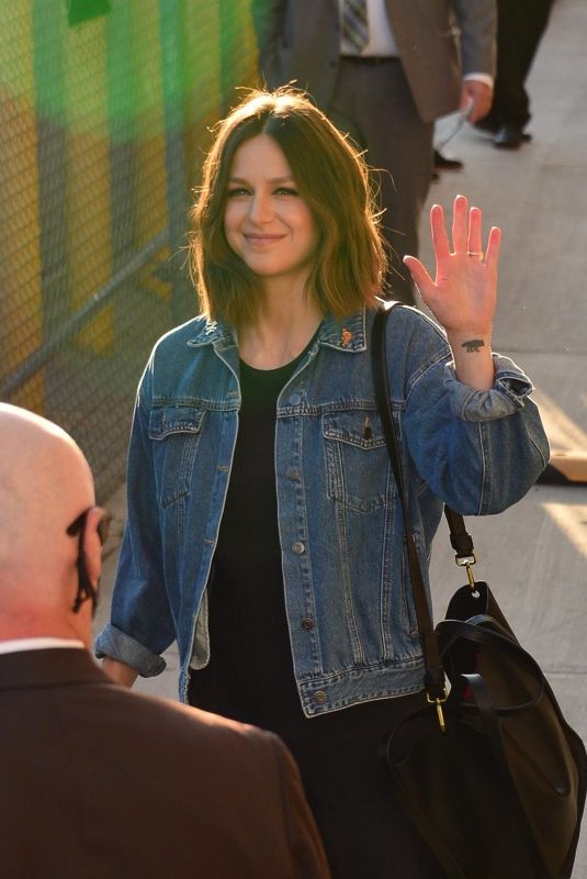 MELISSA BENOIST Leaves Jimmy Kimmel Live 10/05/2021