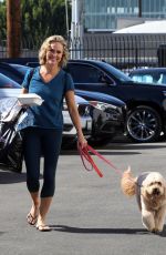 MELORA HARDIN with Her Dog at Dance Studio in Los Angeles 10/29/2021