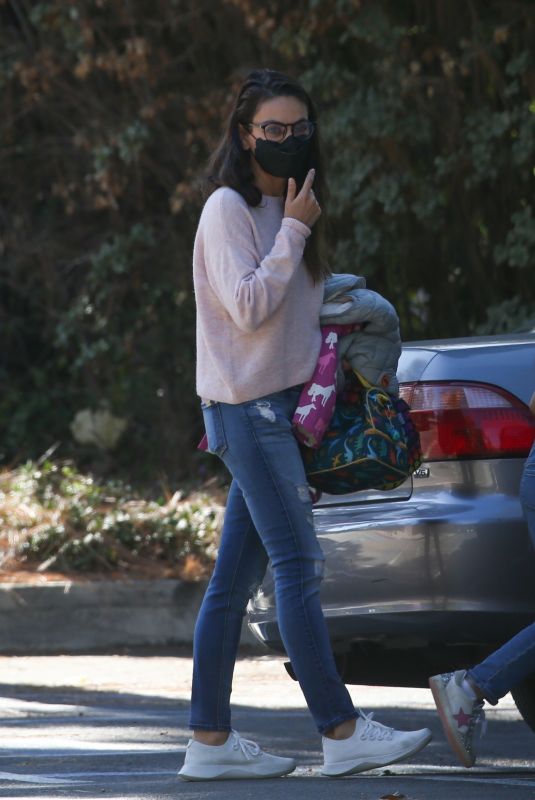 MILA KUNIS Out in Studio City 10/24/2021