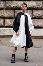 MILENA SMIT Out at Paris Fashion Week 10/01/2021