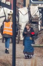 MILLIE BOBBY BORWN on the Set of Enola Holmes 2 in Hull 10/04/2021