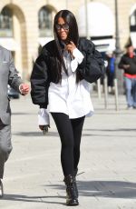 NAOMI CAMPBELL Arrives at Chloe Show at Paris Fashion Show 09/30/2021