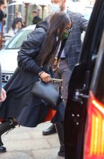 NAOMI CAMPBELL Leaves Torre di Pisa Restaurant in Milan 10/15/2021