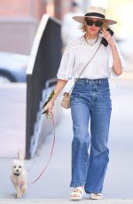 NAOMI WATTS Out with Her Dog Izzy at Hudson River Park in New York 10/02/2021