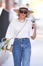 NAOMI WATTS Out with Her Dog Izzy at Hudson River Park in New York 10/02/2021