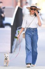 NAOMI WATTS Out with Her Dog Izzy at Hudson River Park in New York 10/02/2021