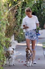 NATALIE MORALES Out with Her Dogs in Brentwood 10/02/2021
