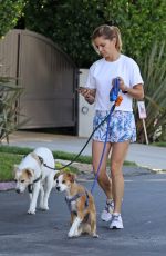 NATALIE MORALES Out with Her Dogs in Brentwood 10/02/2021