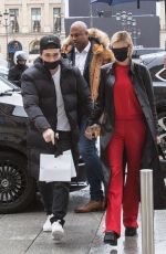 NICOLA PELTZ and Brooklyn Beckham Out at Paris Fashion Week 10/01/2021