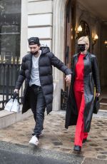 NICOLA PELTZ and Brooklyn Beckham Out at Paris Fashion Week 10/01/2021