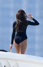 OLIVIA CULPO, LORI HARVEY, SHANINA SHAIK at a Photoshoot on a Yacht in Miami 10/27/2021