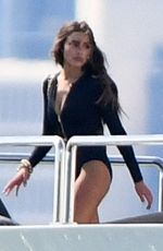 OLIVIA CULPO, LORI HARVEY, SHANINA SHAIK at a Photoshoot on a Yacht in Miami 10/27/2021