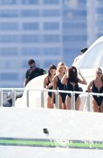 OLIVIA CULPO, LORI HARVEY, SHANINA SHAIK at a Photoshoot on a Yacht in Miami 10/27/2021